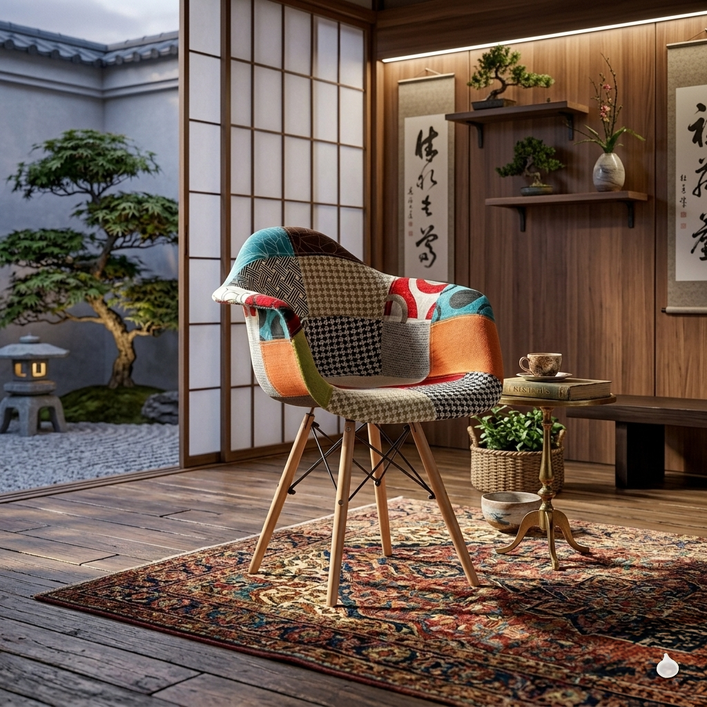 Eiffel Patchwork Accent Chair