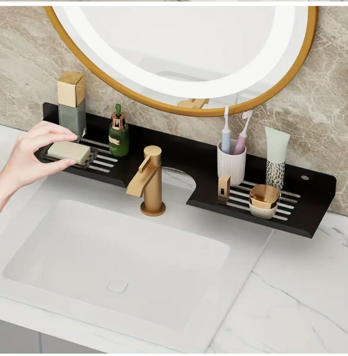 Wall-Mounted Bathroom Storage Rack