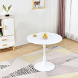 Wooden Table With Metallic Base And Padded Eames Chair