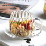 Stripped Pumpkin Shape Borosilicate Cups – 2pcs Set