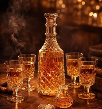 5-In-1 Whiskey Decanter And Glasses Set