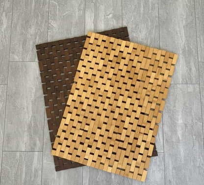 Bamboo Wood Bath Mat 40x60cm