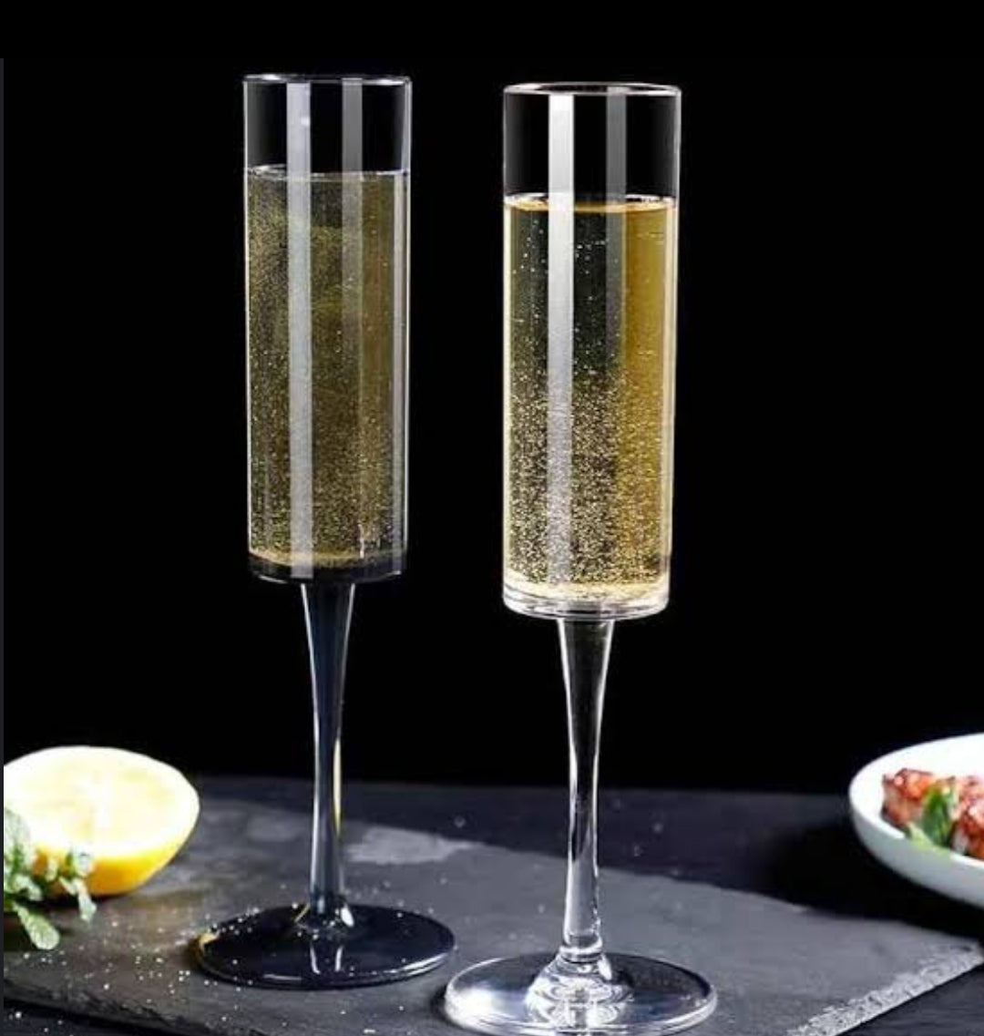 6Pcs Polycarbonate Flute Glass 165ml