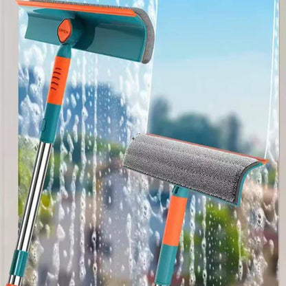 2-in-1 Telescopic Window Cleaner And Wall Mop With Rotatable Squeegee