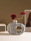 Ceramic Striped Vase Set