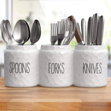 Compartment Ceramic Cutlery Holder