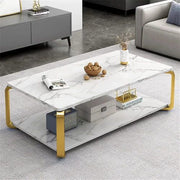 Modern MDF coffee table in black and white with a minimalist design and rectangular shape