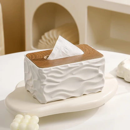 Wave Texture Tissue Box Serviette Holder