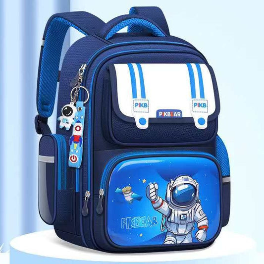 Orthopedic children school bag with spine protection and ergonomic back support in multiple colors. 
