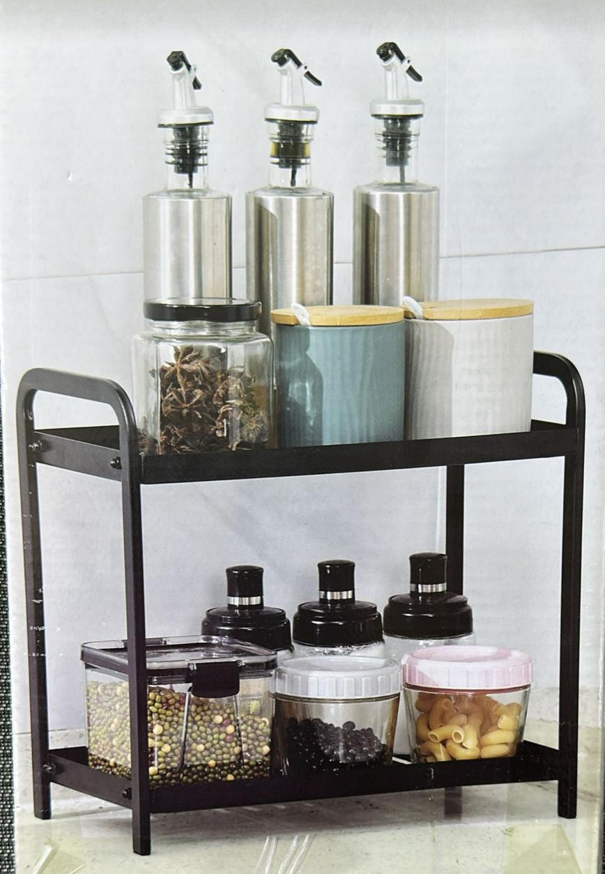 Black and white storage rack, 32×17×30 cm, multi-purpose organizer