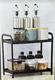 Black and white storage rack, 32×17×30 cm, multi-purpose organizer