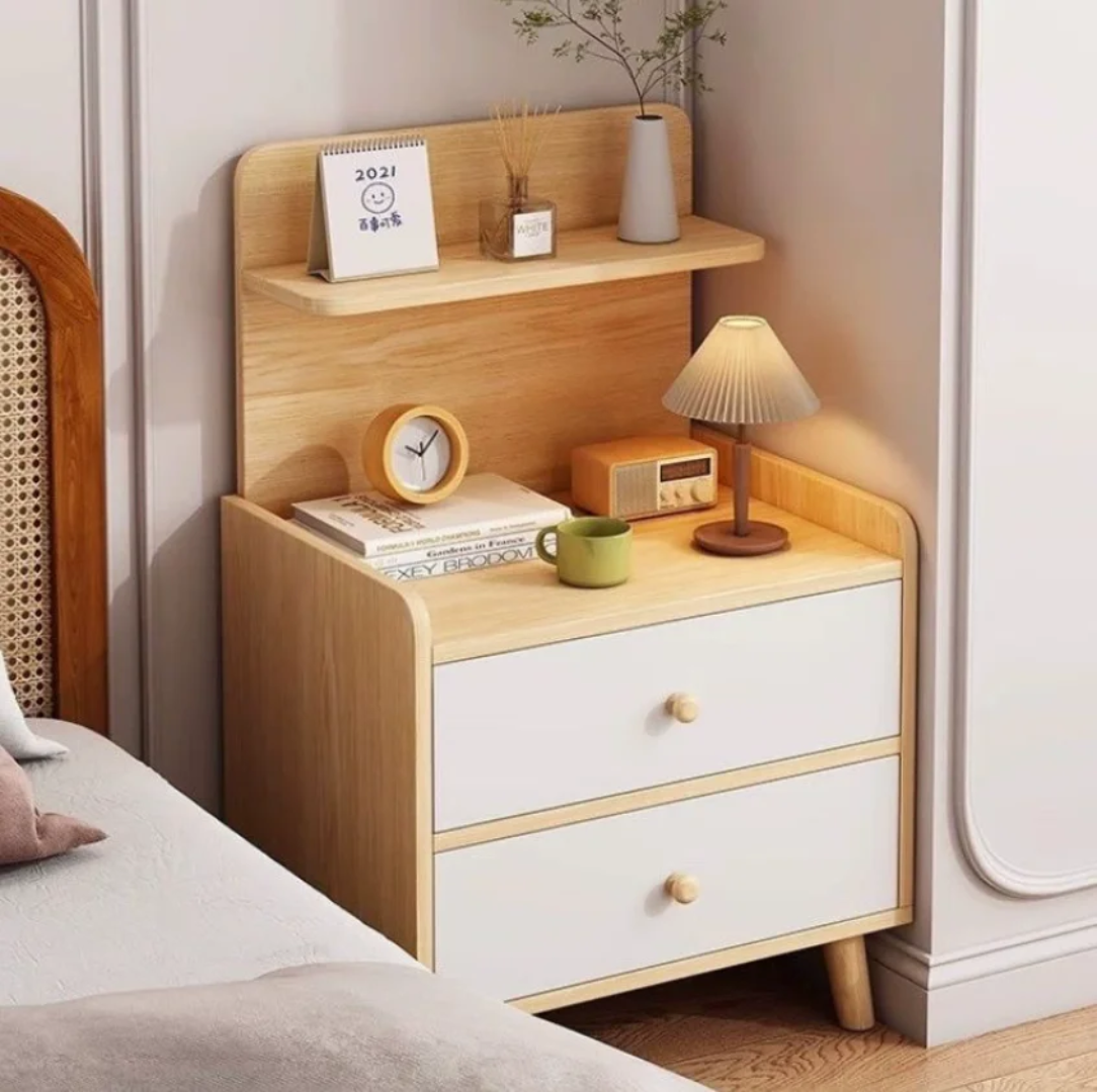 Bedside Table With 2 Drawers
