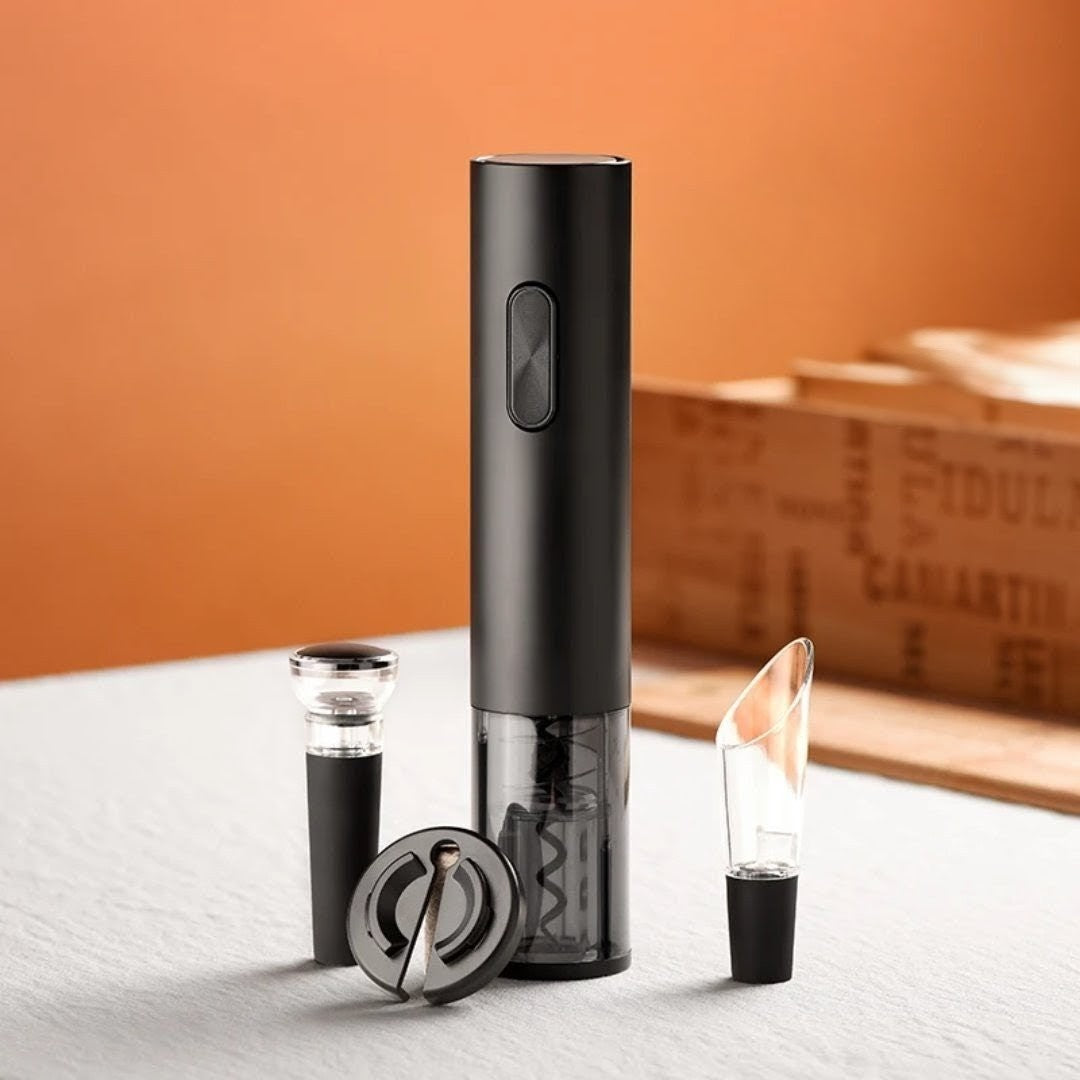 4in1 automatic corkscrew, foil cutter & vacuum stopper