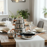 12-Pcs Stainless Steel Induction Cookware Set