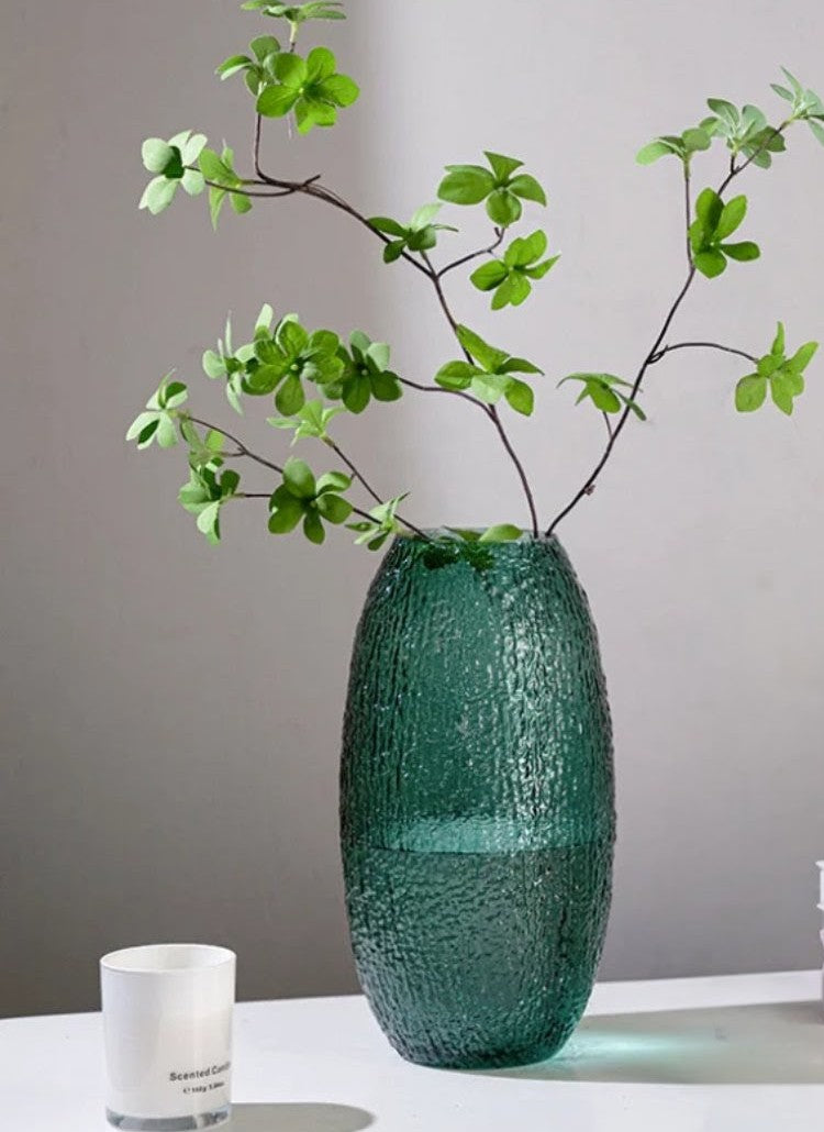 Oval Glass Flower Vase