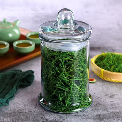 Cylindrical Glass Storage Jar