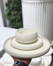 24-piece white ceramic dinner set with plates and bowls for everyday dining and entertaining