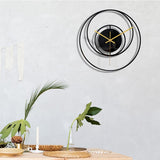 3D Black Acrylic Round Digital Wall Clock