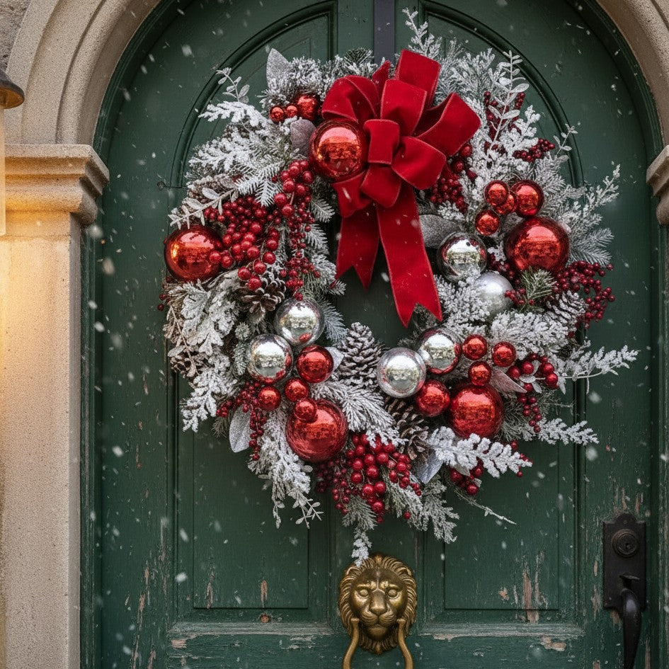 Christmas Wreath Rattan Set for Doors