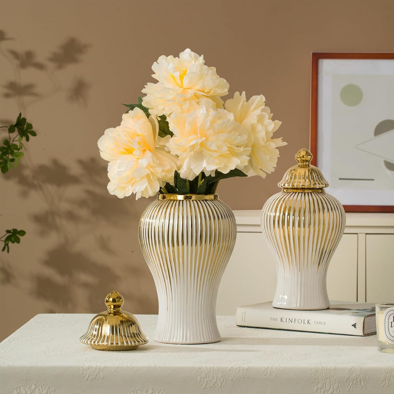 1Pc Ceramic Ginger Jar with Lid