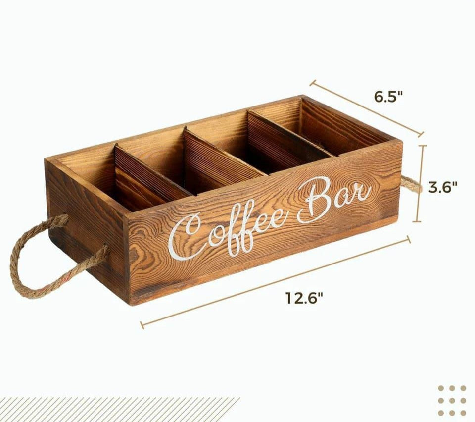 Wooden coffee/Tea Organizer
