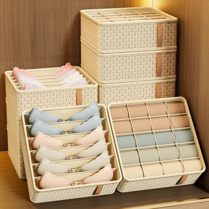 Multipurpose undergarment organizer made of Oxford fabric with multiple compartments, waterproof and durable
