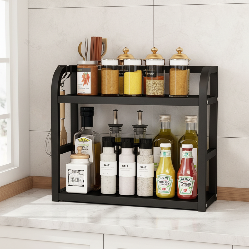 Pull-Out 2-Layer Kitchen Rack