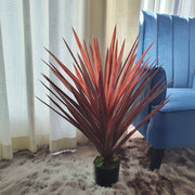 Real touch artificial gladiolus bonsai plant 60cm tall with 56 realistic leaves for home office reception and interior décor styling.