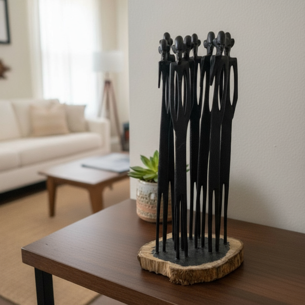 Crowded Maasai Décor Handcrafted African Art