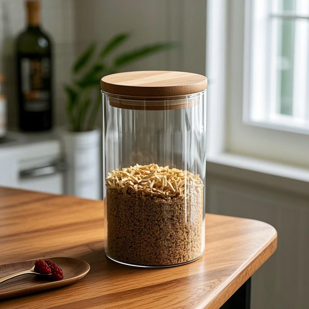 Glass Storage Containers With Bamboo Lids