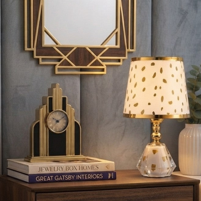 Golden Polka Bedside Table Lamp