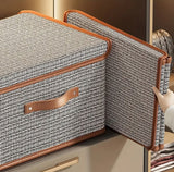 Foldable Fabric Storage Box With Flip Lid