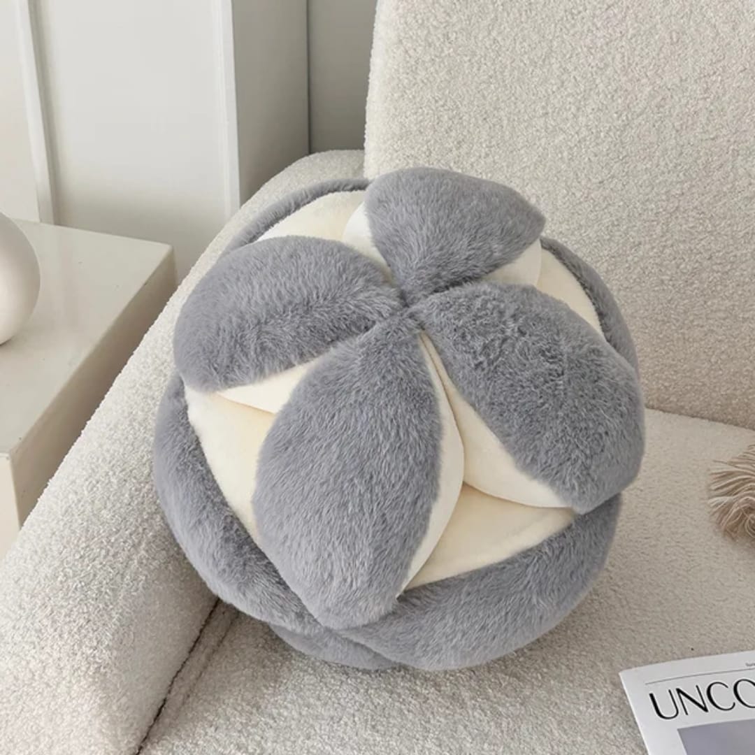 30cm Hydrangea Rabbit Fur Throw Pillow