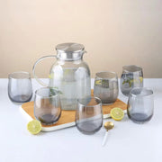 7-Piece Borosilicate Water Jug & Glass Set