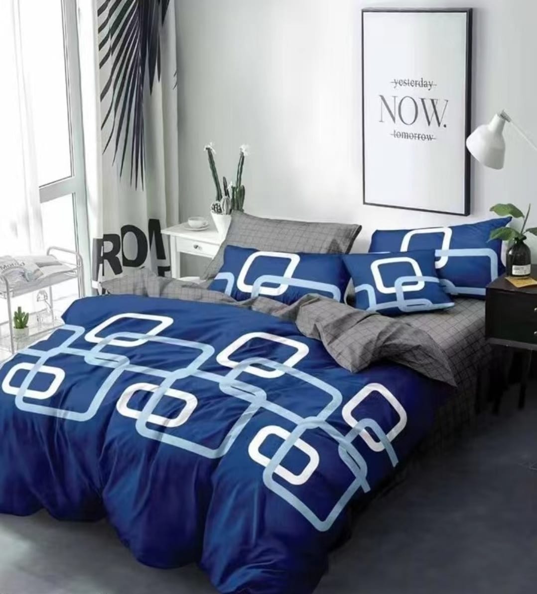 Cotton Flowered Duvet Cover Set