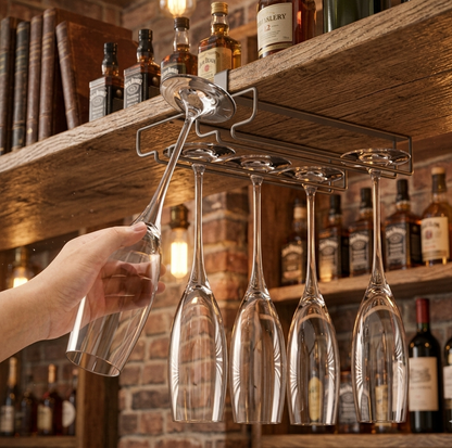 Under-Cabinet Double Wine Glass Holder