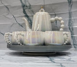 8-Piece Rotating Tray Tea Set