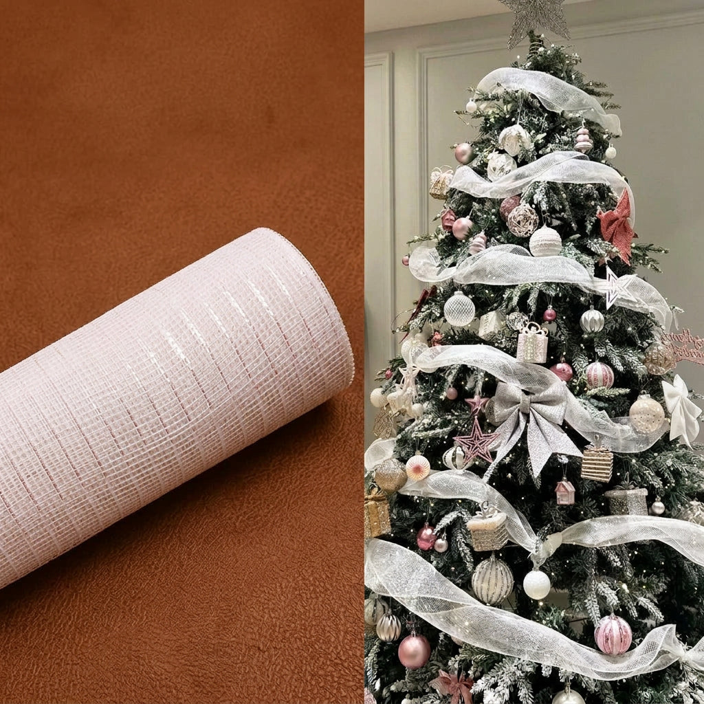 Christmas Decorative Mesh Ribbon