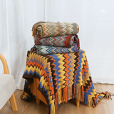 Bohemian Knitted Throw Blanket