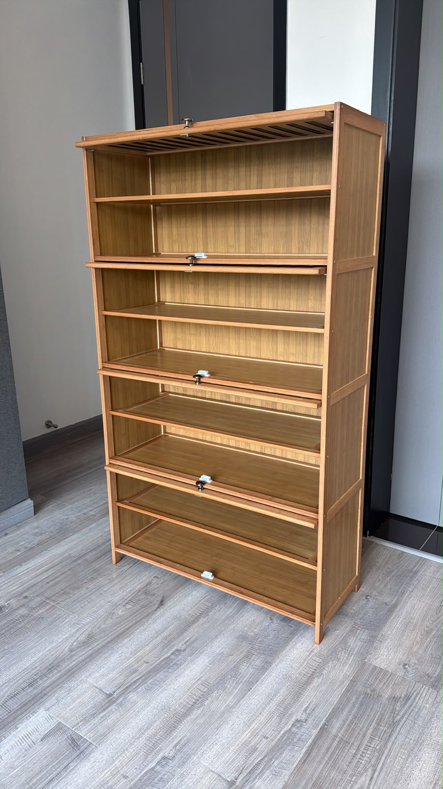 9 Layer Bamboo Shoe Rack Storage Cabinet