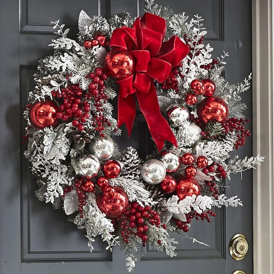 Christmas Wreath Rattan Set for Doors