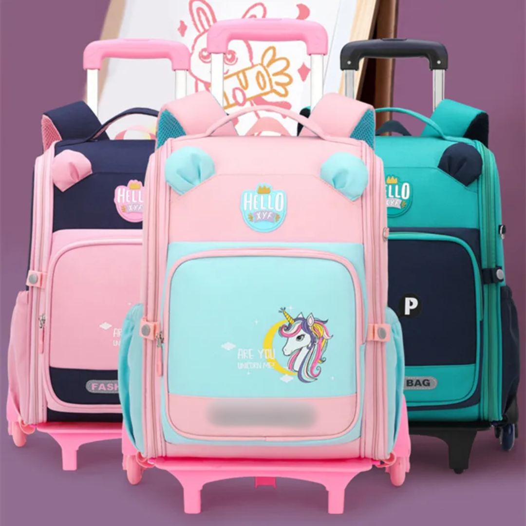 Rolling Trolley School Bag