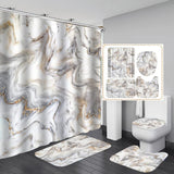 4pcs Bathroom Set Marble Effect