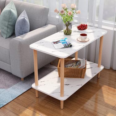 Nordic style rectangular minimalist coffee table for living room