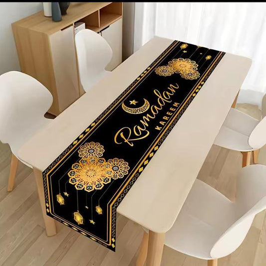 Ramadan/Eid table runner measuring 33 x 180cm for festive dining décor