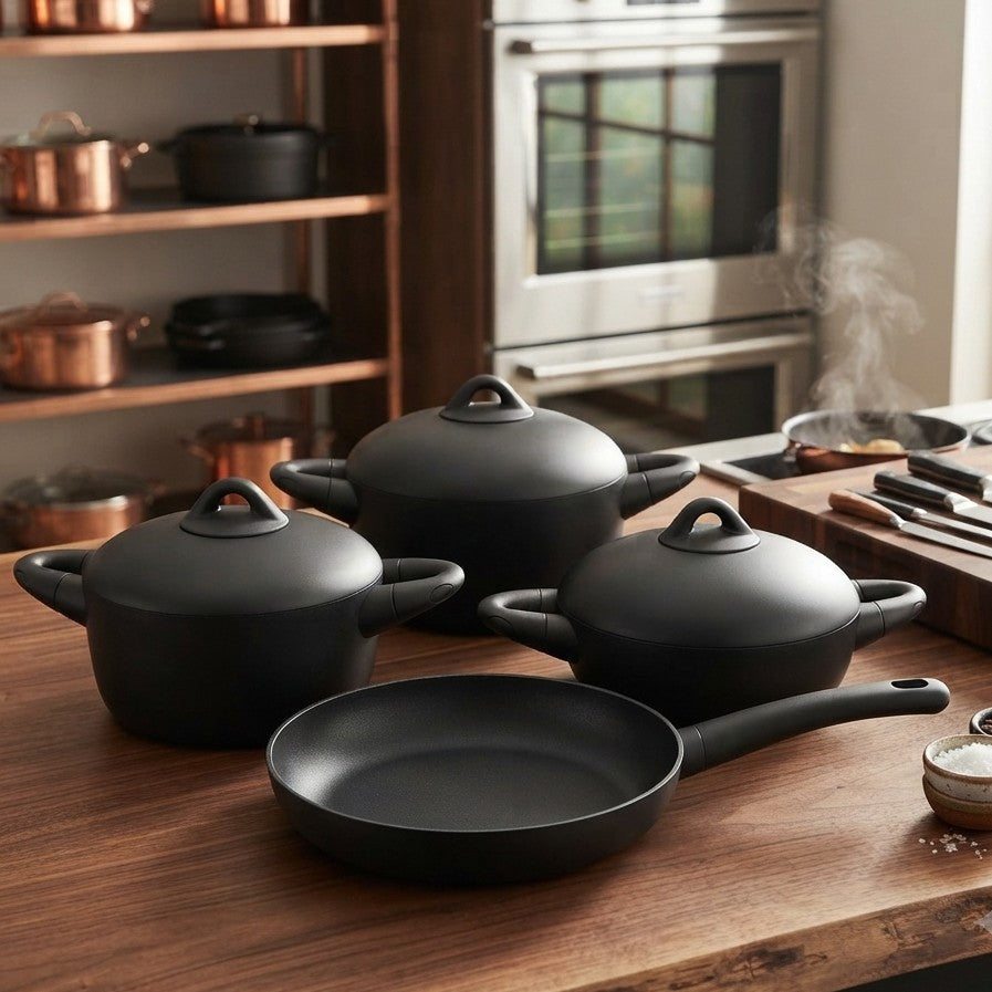9Pc Forged Aluminium Ceramic Cookware Set