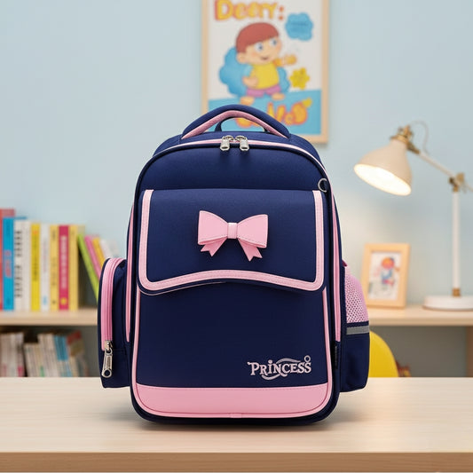 Princess-themed orthopedic school bag for girls with spacious compartments