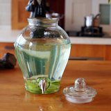 Glass Beverage Dispenser With Faucet
