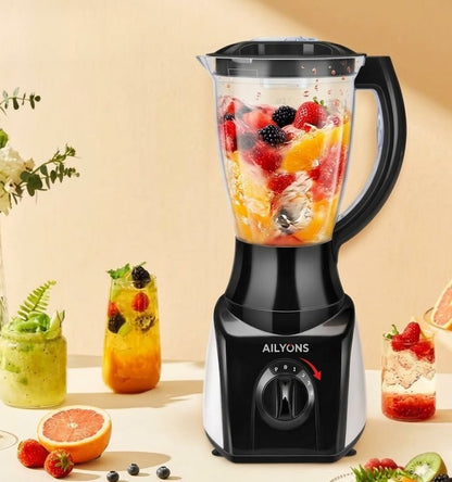 Ailyons 2 in 1 blender for blending and grinding, compact kitchen appliance for smoothies, spices, and food prep. 
