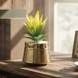 Vintage Ceramic Planter with Spring Garden Flower